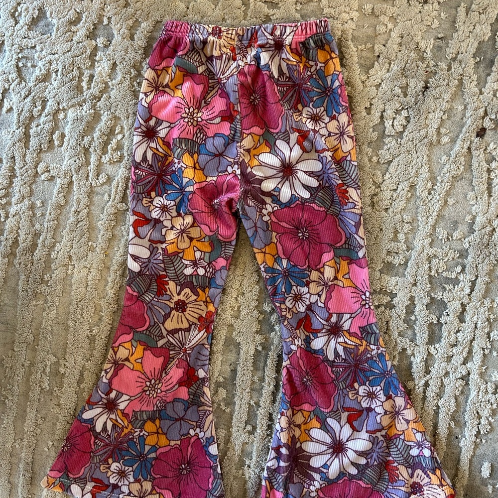Floral Bell Bottom Pants